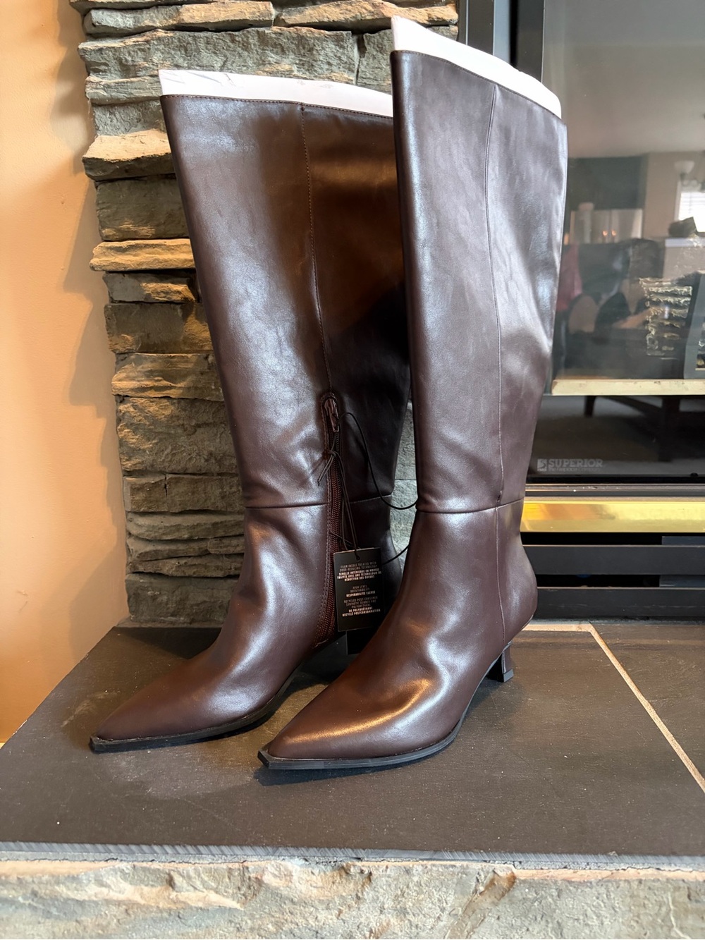 Pointed Toe Boots in Brown Boots